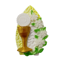 Decoration for the 1st holy communion - golden chalice + guests