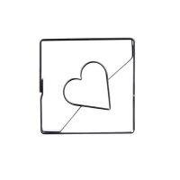 Square cutter with a heart