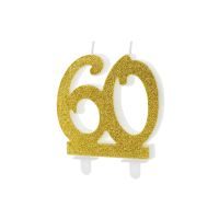 Cake candle no. 60 gold