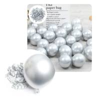 Balony srebrne metaliczne 12 cm - 100 szt