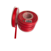 Red satin ribbon 6 mm - 18 m