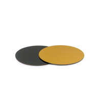 Pad doppelseitig gold-schwarz glatter Rand 34 cm
