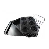 Set of baking trays and grill