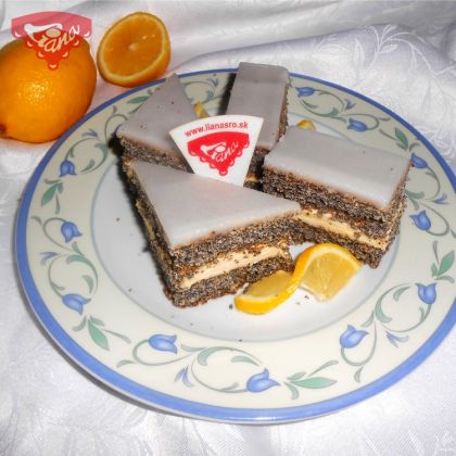Gluten-free poppy seed cake with lemon glaze