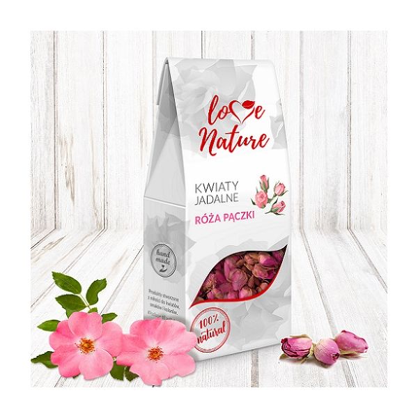 Edible dried flowers - rose buds 20 g