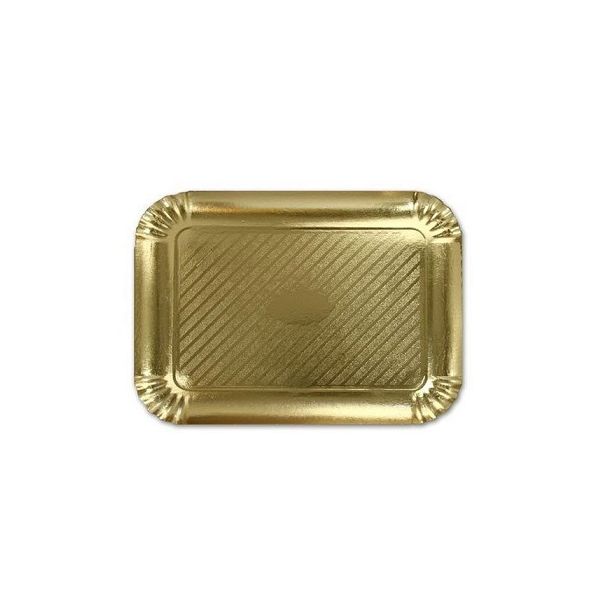 Kuchenblech aus goldenem Papier, 20 x 14,5 cm