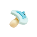Blue pacifier with a teddy bear 2D