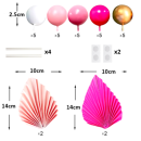 Pink mix of balls and fans