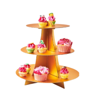 Gold 3-tier muffin stand