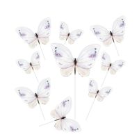 Embossing - butterflies pastel paper 9 pcs