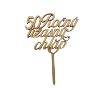 Zápich Úžasný chlap s číslem 50 dřevo
