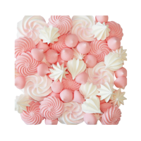 Meringue white-pink mix 25 g