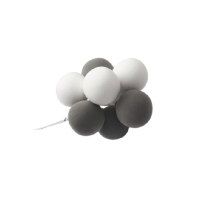 White-gray beaded beads 2.5 cm 8 pcs