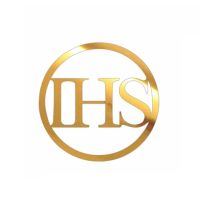 IHS in a circle gold acrylic 7 cm