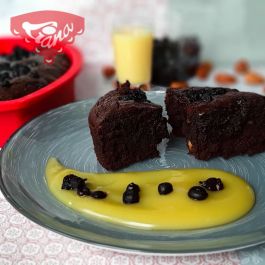 Gluten-free brownies with vanilla pudding Gluten-free brownies with vanilla pudding