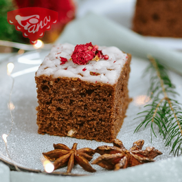 Quick Gluten-Free Gingerbread Sheet Cake with Lemon Glaze