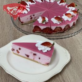 Glutenfreier Erdbeer-Käsekuchen Glutenfreier Erdbeer-Käsekuchen