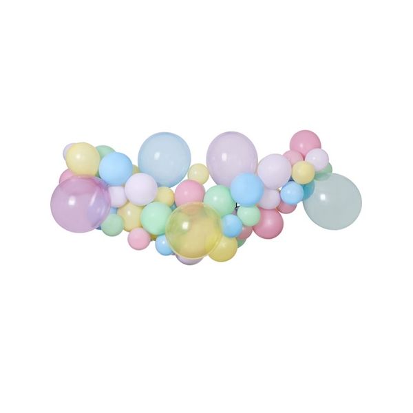 Girlanda balony pastelové barevné 65 ks Girlanda balony pastelové barevné 65 ks