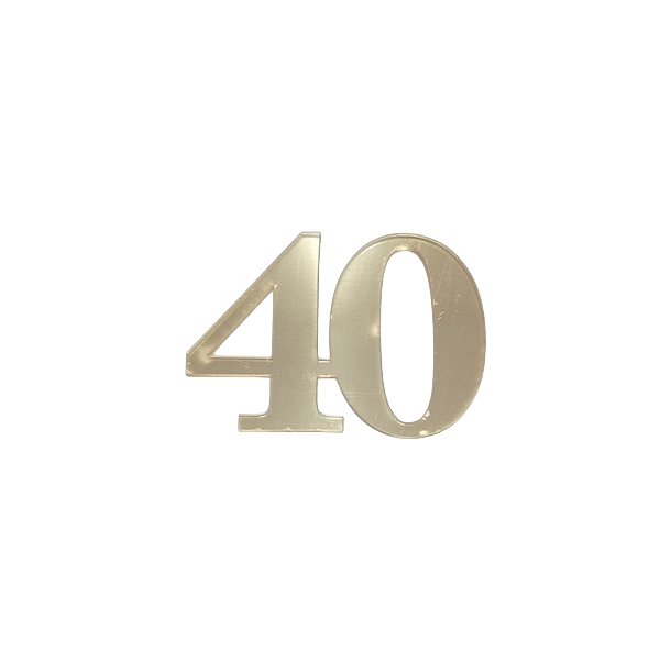 Zápich zlatý akryl č.40