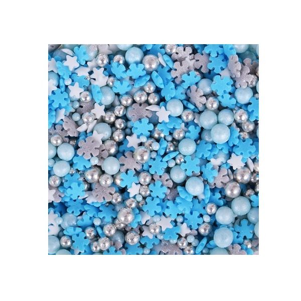 Sprinkle white-blue-silver 50g Sprinkle white-blue-silver 50g