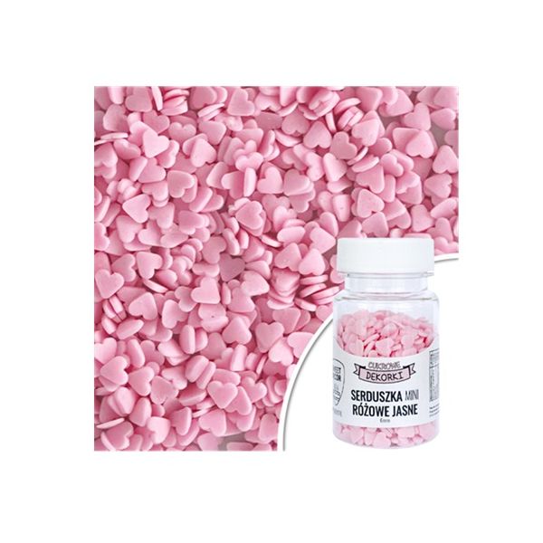 Sprinkle hearts pink 6 mm 30 g Sprinkle hearts pink 6 mm 30 g