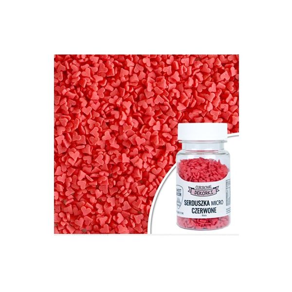 Posyp mikro srdiečka červené 4 mm 30 g Posyp mikro srdiečka červené 4 mm 30 g