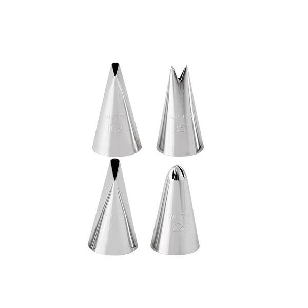 Wilton Decorating Tips #102 #104 #224 #352 Set of 4