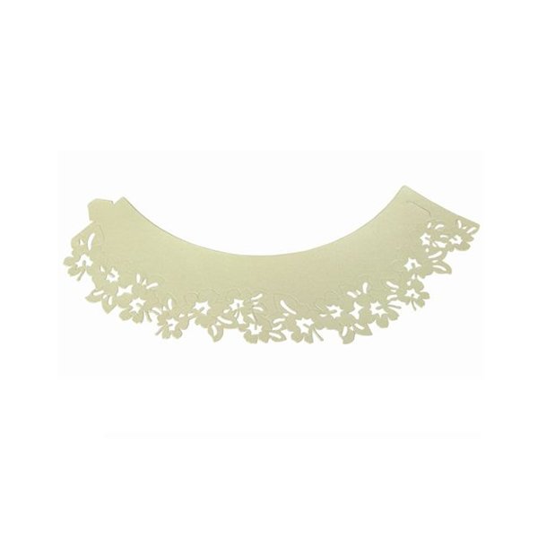 Dekorační krajka na košíčky Flowers Ivory 12 ks Dekorační krajka na košíčky Flowers Ivory 12 ks